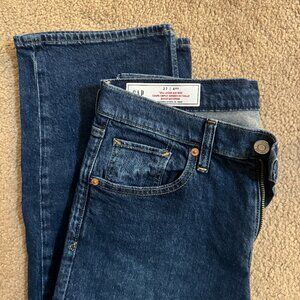 Gap women's "90s loose mid rise" jeans. Dark wash